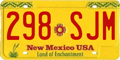 NM license plate 298SJM