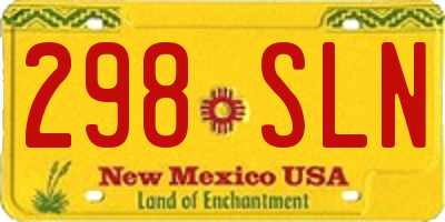 NM license plate 298SLN