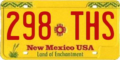 NM license plate 298THS