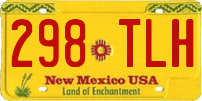NM license plate 298TLH