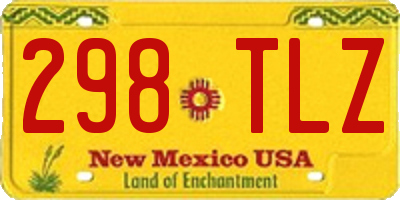 NM license plate 298TLZ