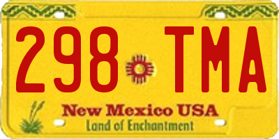 NM license plate 298TMA