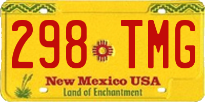 NM license plate 298TMG