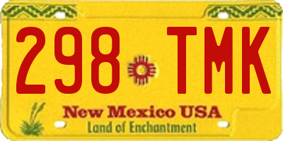 NM license plate 298TMK