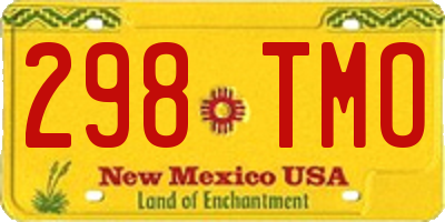 NM license plate 298TMO