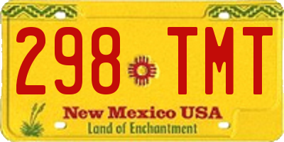 NM license plate 298TMT