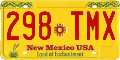 NM license plate 298TMX