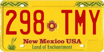 NM license plate 298TMY