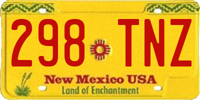 NM license plate 298TNZ