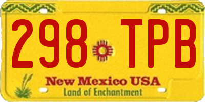 NM license plate 298TPB