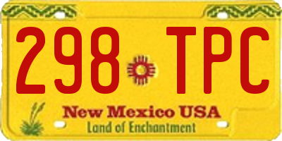 NM license plate 298TPC