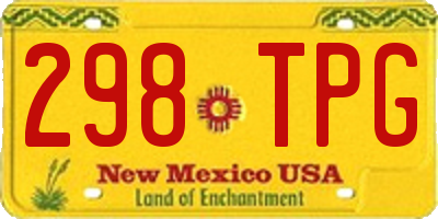 NM license plate 298TPG