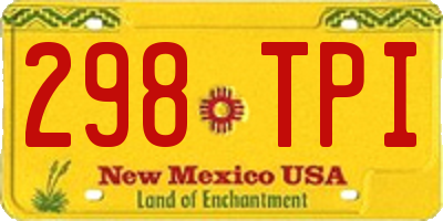 NM license plate 298TPI