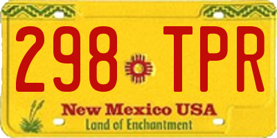 NM license plate 298TPR