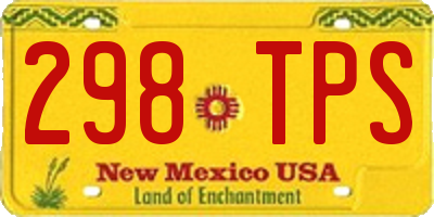 NM license plate 298TPS