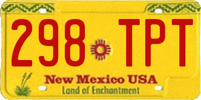 NM license plate 298TPT