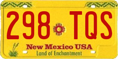 NM license plate 298TQS