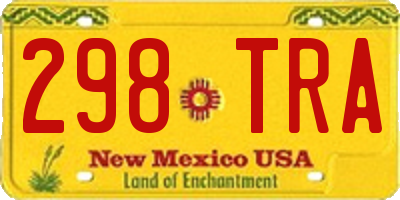 NM license plate 298TRA