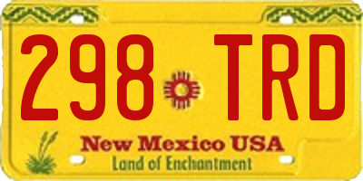 NM license plate 298TRD