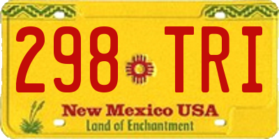 NM license plate 298TRI