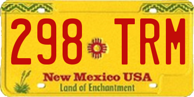 NM license plate 298TRM