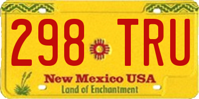 NM license plate 298TRU