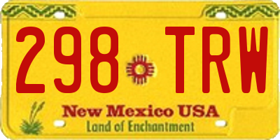 NM license plate 298TRW