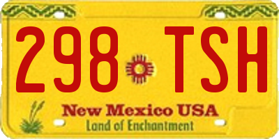 NM license plate 298TSH