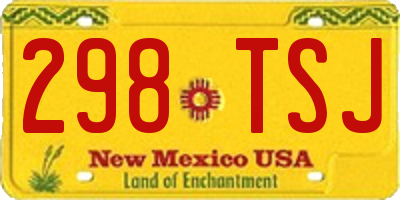 NM license plate 298TSJ