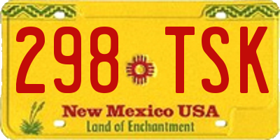 NM license plate 298TSK