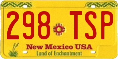 NM license plate 298TSP