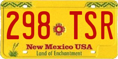 NM license plate 298TSR