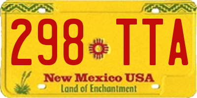 NM license plate 298TTA