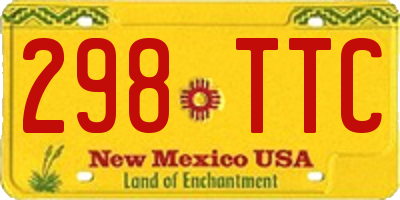 NM license plate 298TTC