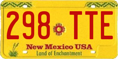 NM license plate 298TTE