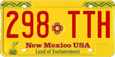 NM license plate 298TTH