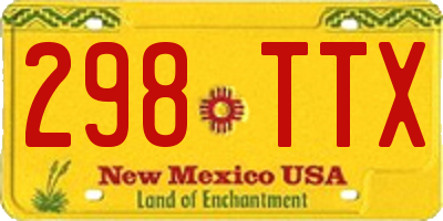NM license plate 298TTX