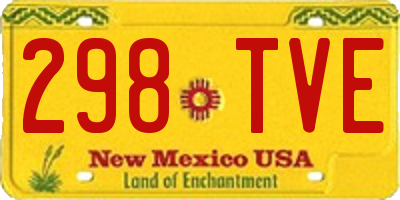 NM license plate 298TVE