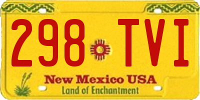 NM license plate 298TVI