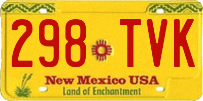 NM license plate 298TVK