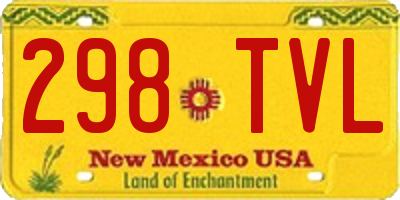 NM license plate 298TVL