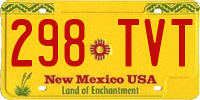 NM license plate 298TVT