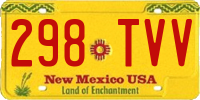 NM license plate 298TVV