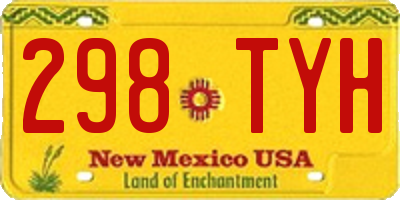NM license plate 298TYH