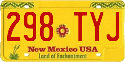 NM license plate 298TYJ