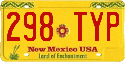 NM license plate 298TYP