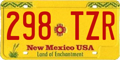 NM license plate 298TZR