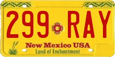 NM license plate 299RAY