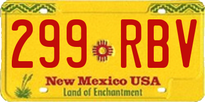 NM license plate 299RBV