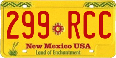 NM license plate 299RCC